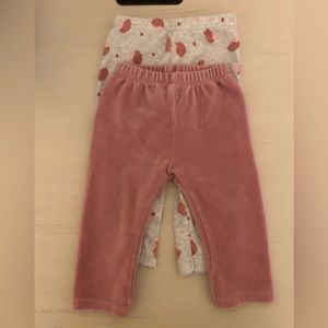 Baby Girl Leggings Size 9 M - Carter’s and First Impressions